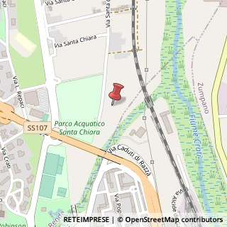 Mappa Via Santa Chiara, 87036 Rende CS, Italia, 87036 Rende, Cosenza (Calabria)