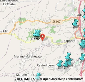 Mappa Via Luigi Pirandello, 87036 Rende CS, Italia (3.62412)