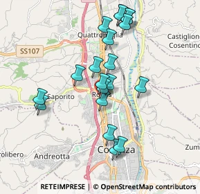 Mappa Piazza della Libertà, 87036 Quattromiglia CS, Italia (1.9175)