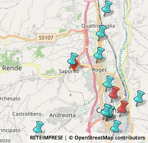 Mappa Via Antonio Ligabue, 87036 Rende CS, Italia (3.15)