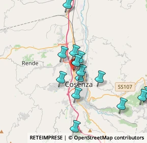Mappa Via Napoli, 87036 Quattromiglia CS, Italia (3.96143)