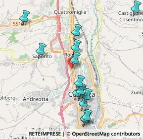 Mappa Via Napoli, 87036 Quattromiglia CS, Italia (2.37333)