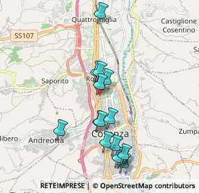 Mappa Via Trieste, 87036 Quattromiglia CS, Italia (1.99667)