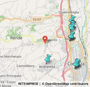 Mappa Via Ferrari, 87036 Rende CS, Italia (2.84833)