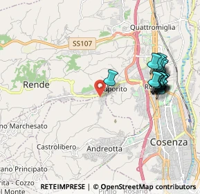Mappa Via Ferrari, 87036 Rende CS, Italia (2.294)