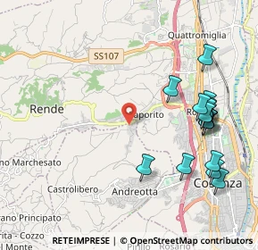 Mappa Via Ferrari, 87036 Rende CS, Italia (2.55938)