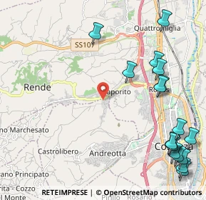 Mappa Via Ferrari, 87036 Rende CS, Italia (3.29529)