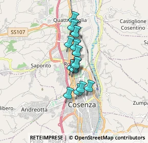 Mappa Piazzale Kennedy, 87036 Quattromiglia CS, Italia (1.26941)