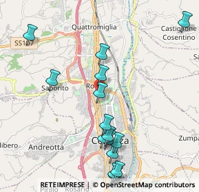 Mappa Piazzale Kennedy, 87036 Quattromiglia CS, Italia (2.542)