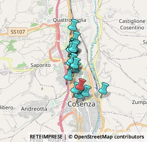 Mappa Piazzale Kennedy, 87036 Quattromiglia CS, Italia (1.037)