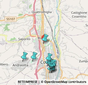 Mappa Piazzale Kennedy, 87036 Quattromiglia CS, Italia (2.465)