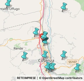 Mappa Via Belgrado, 87036 Cosenza CS, Italia (4.65357)