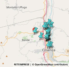 Mappa Contrada Gliannuzzi, 87036 Rende CS, Italia (3.22389)