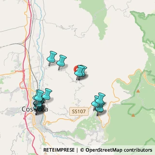 Mappa Via Destre, 87047 San Pietro In Guarano CS, Italia (4.8775)