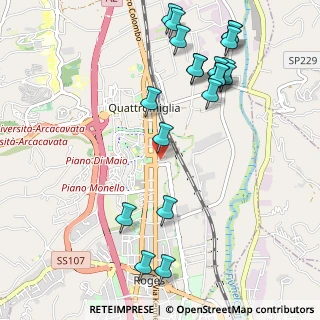 Mappa Via Mario Sironi, 87036 Rende CS, Italia (1.362)