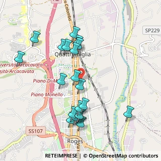 Mappa Via Mario Sironi, 87036 Rende CS, Italia (1.112)