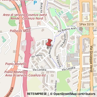 Mappa Via Atene, 2, 87036 Rende, Cosenza (Calabria)