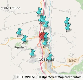 Mappa Via Atene, 87036 Rende CS, Italia (3.46462)