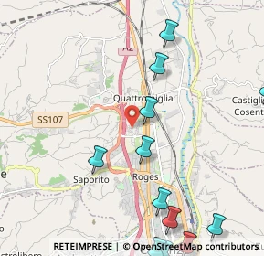 Mappa Via Atene, 87036 Quattromiglia CS, Italia (3.22)