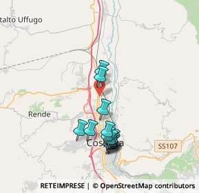 Mappa Via P. Mascagni, 87030 Rende CS, Italia (3.91714)