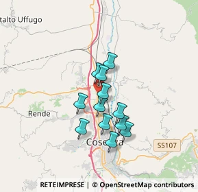 Mappa Via P. Mascagni, 87030 Rende CS, Italia (2.73167)