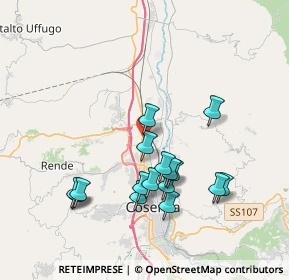 Mappa Via P. Mascagni, 87030 Rende CS, Italia (3.99688)