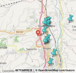 Mappa Via Piemonte, 87036 Quattromiglia CS, Italia (1.82583)