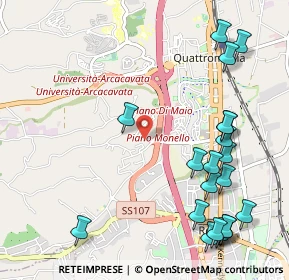 Mappa Via Piemonte, 87036 Quattromiglia CS, Italia (1.482)