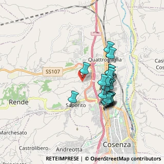 Mappa Via Piemonte, 87036 Rende CS, Italia (1.666)