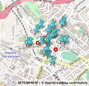 Mappa Via Vernieri, 84125 Salerno SA, Italia (0.159)