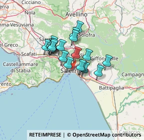 Mappa 84125 Salerno SA, Italia (9.9255)