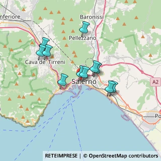 Mappa Via de Ruggiero Trotula, 84121 Salerno SA, Italia (3.09182)