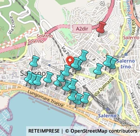 Mappa Via Raffaele Lanzara, 84125 Salerno SA, Italia (0.456)