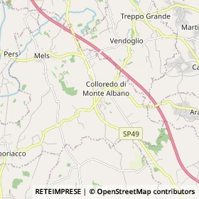 Mappa Colloredo di Monte Albano