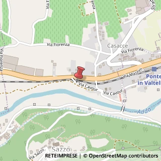 Mappa Via cavour 3, 23026 Ponte in Valtellina, Sondrio (Lombardia)