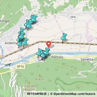 Mappa Via Provinciale, 23010 Forcola SO, Italia (1.022)