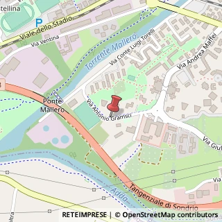 Mappa Via Gramsci Antonio, 23100 Sondrio, Sondrio (Lombardia)