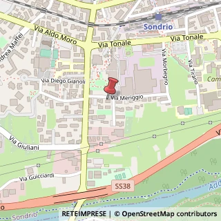 Mappa Via Meriggio, 4, 23100 Sondrio, Sondrio (Lombardia)