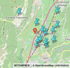 Mappa Nave San Rocco, 38010 Terre d'Adige TN, Italia (1.70385)