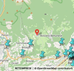 Mappa Via Antonio da Tisoi, 32100 Belluno BL, Italia (3.72611)