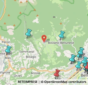 Mappa Via Antonio da Tisoi, 32100 Belluno BL, Italia (3.7505)