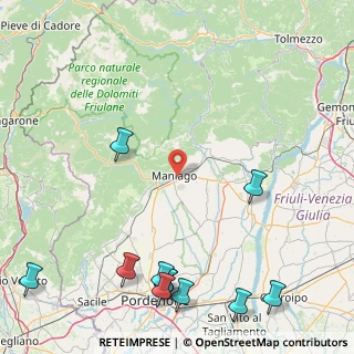 Mappa Via Claut, 33085 Maniago PN, Italia (24.84727)