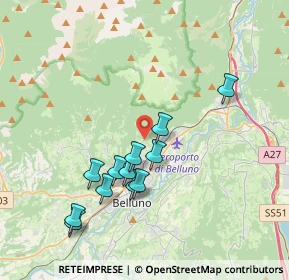 Mappa Via Pedeserva, 32100 Belluno BL, Italia (3.51917)