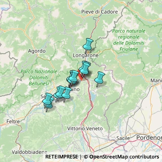 Mappa Località Lastreghe, 32014 Ponte nelle Alpi BL, Italia (8.68571)