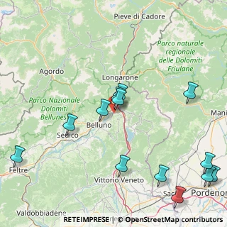 Mappa Località Lastreghe, 32014 Ponte nelle Alpi BL, Italia (20.30615)