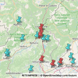 Mappa Località Lastreghe, 32014 Ponte nelle Alpi BL, Italia (19.7445)
