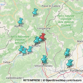 Mappa Località Lastreghe, 32014 Ponte nelle Alpi BL, Italia (17.25333)