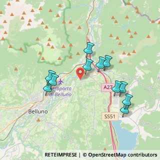 Mappa Località Lastreghe, 32014 Ponte nelle Alpi BL, Italia (3.54364)