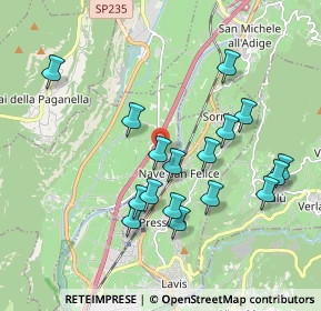 Mappa Via I Maggio, 38010 Nave San Rocco TN, Italia (1.82765)