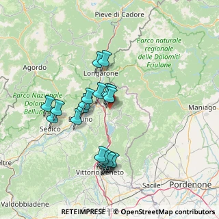 Mappa Via Mazzucchi, 32014 Ponte nelle Alpi BL, Italia (13.3475)